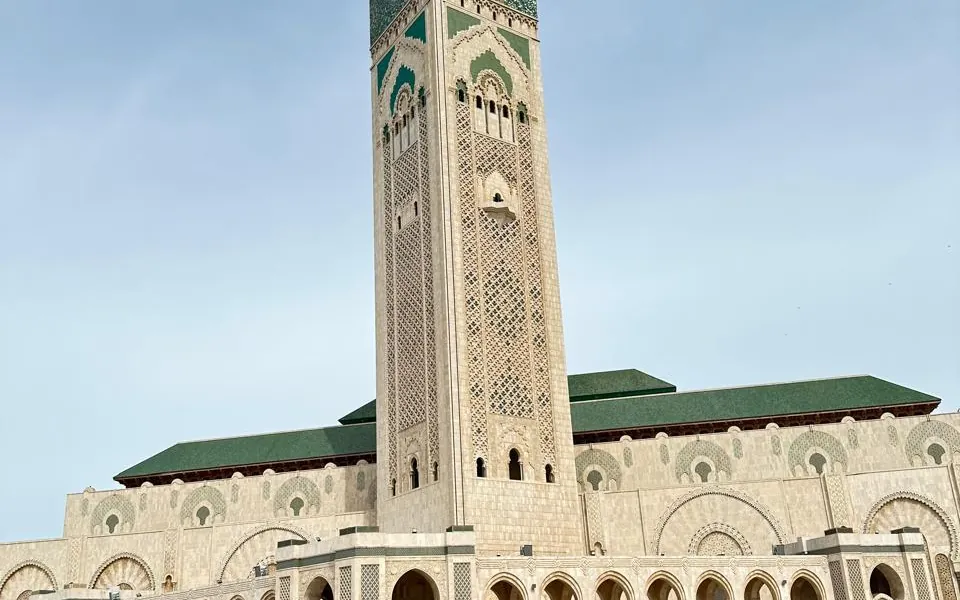 Minarete de la Mezquita de Hassan II en Casablanca